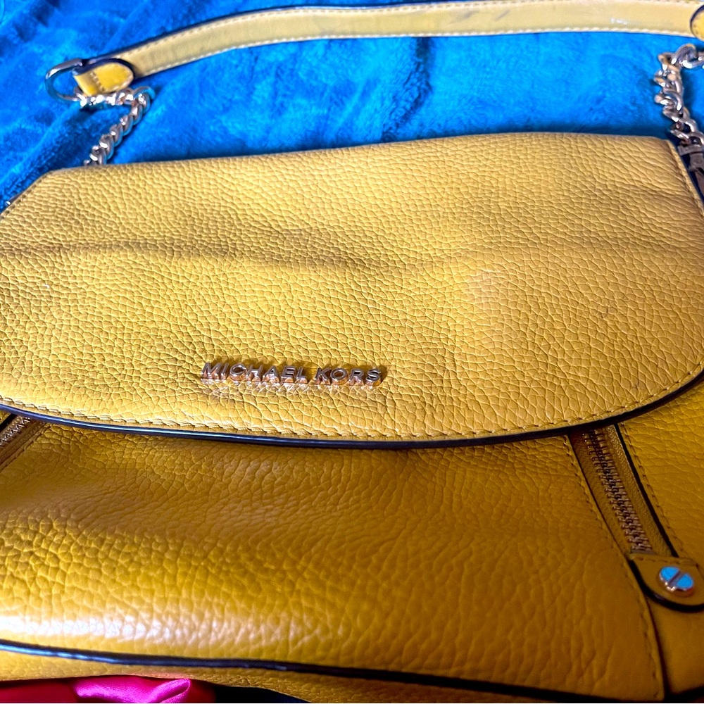 Beautiful yellow, Michael Kors handbag